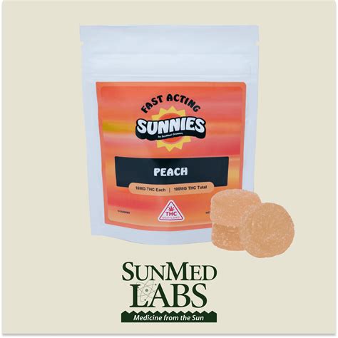 Peach Nano Gummies Edible Mg Sunmed Growers