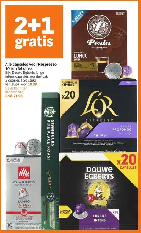 Alle Capsules Voor Nespresso 2 1 GRATIS Aanbieding Bij Albert Heijn