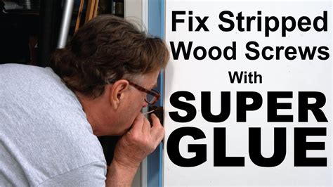 how long to let super glue dry on stripped screw