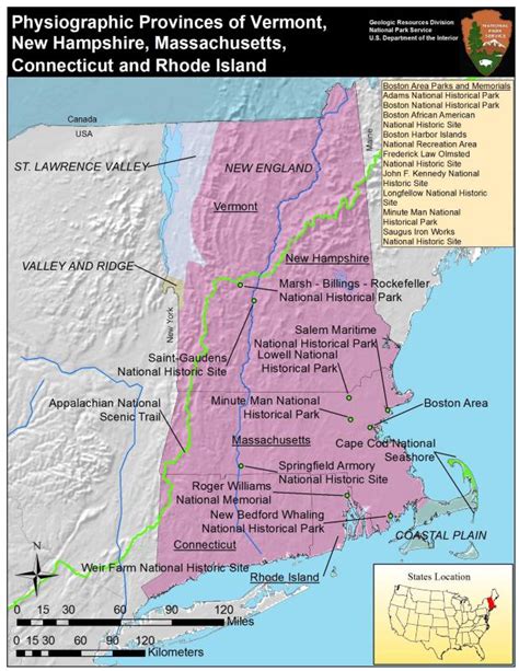 New England National Park Map – The World Map
