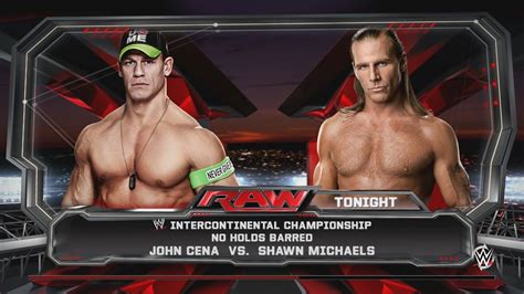 John Cena Vs Shawn Michaels Wwe Intercontinental Championship Match