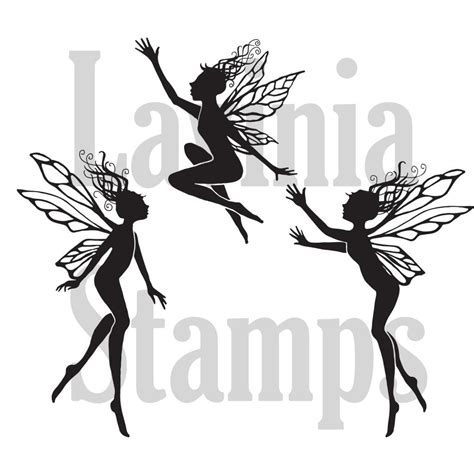 Lavinia Three Dancing Fairies Clear Polymer Stamp Topflight