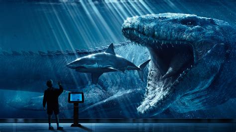 Jurassic World Mosasaurus Underwater Feeding 3840x2160 Jurassic Park World Jurassic