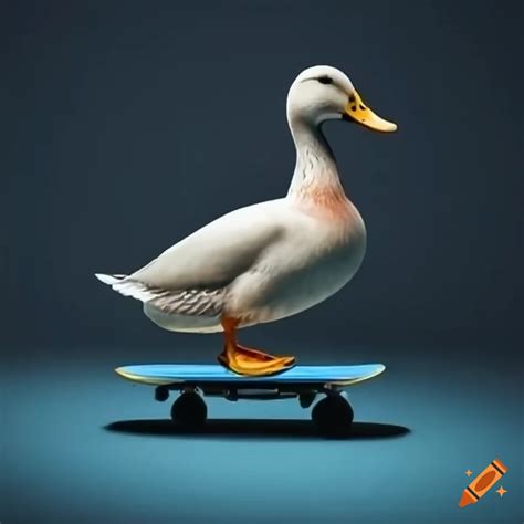 Skateboarding Duck On Craiyon