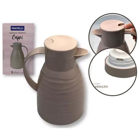 Garrafa T Rmica Capri Caf Ch Leite Chimarr O Litro Nude Shopee Brasil