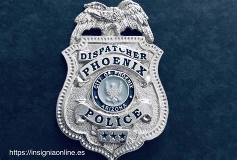 ‪dispatcher Phoenix Police Badge Insigniaonlinees ‬ Police