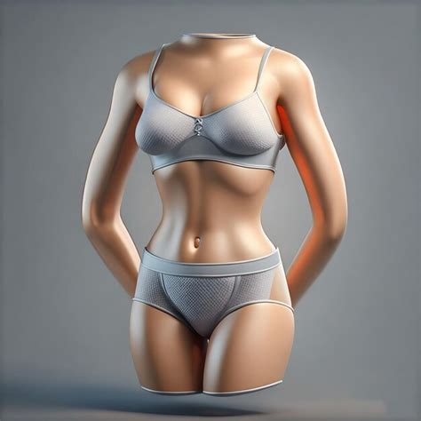 Premium Photo A Model Of A Female Mannequin Wearing A Bikini
