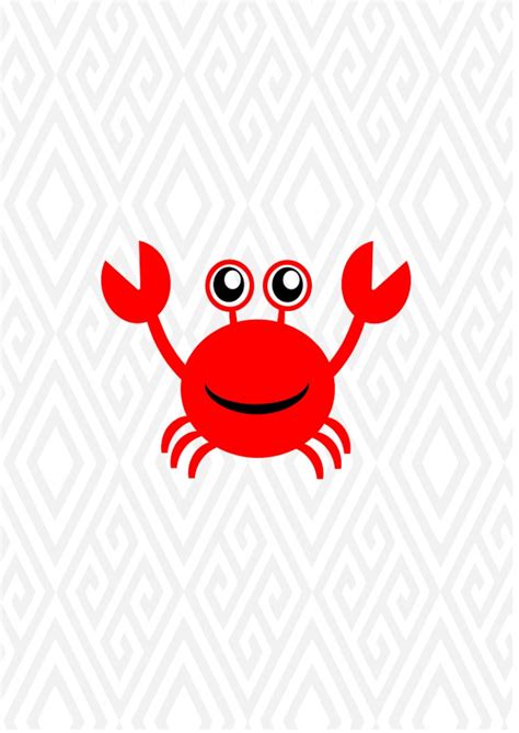 Cute Crab Cuttable Design In Svg Dxf Png Ai Pdf Eps Etsy