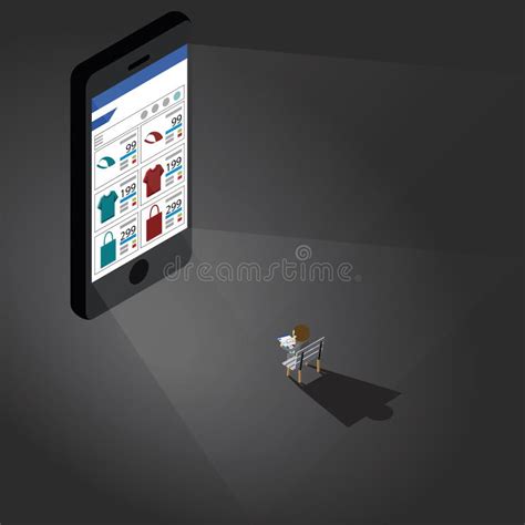 Online Catalogue Mobile Phone Concept Stock Vector Illustration Of