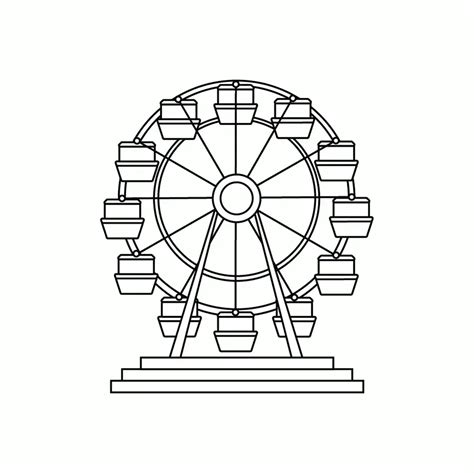 How to Draw A Ferris Wheel Step by Step