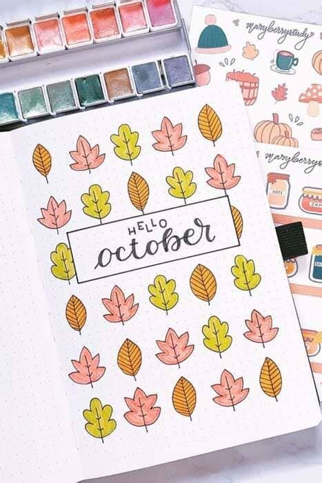 Id Es De Pages De Garde Pour Bullet Journal D Octobre