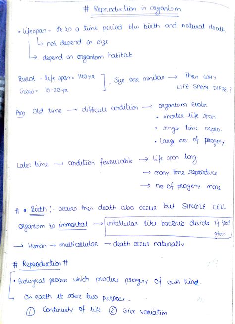 Notes Of Biology Of Class 12 2