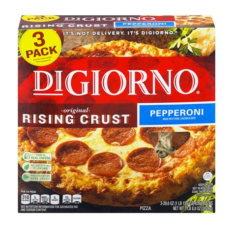 Digiorno Original Rising Crust Pepperoni Frozen Pizza 3 29 6 Oz Box Brickseek