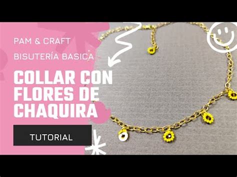 Collar Con Cadena Y Florecitas De Chaquira Youtube