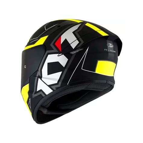 Capacete Kyt Tt Course Electron Preto E Amarelo Sbs Motos