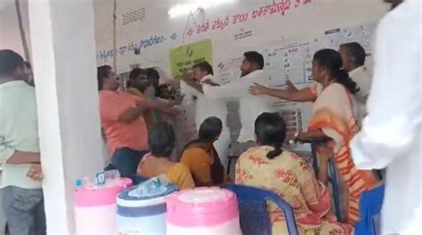 Ysrcp Mla Slaps Man While Waiting To Vote Faces Retaliation