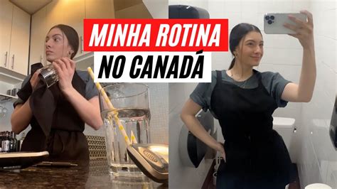 MINHA ROTINA MORANDO NO CANADÁ trabalho e gorjetas Vlog da semana 3