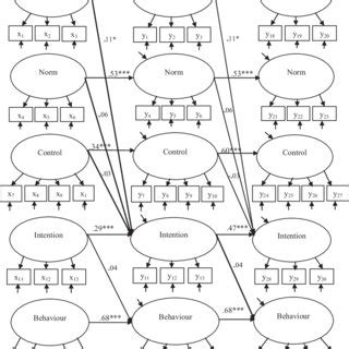 Cross Lagged Longitudinal Model Showing Structural Paths With Main