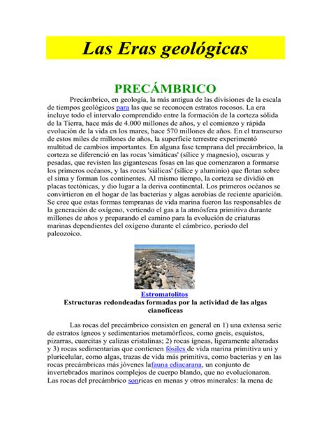 Las Eras geológicas 4