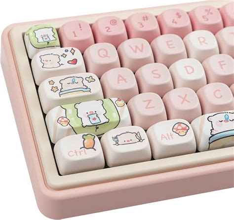 Hyekit Pbt Keycaps For Mechanical Keyboard Keys Pink Pig Keycaps