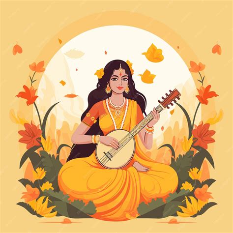 Premium Vector | Vasant panchami