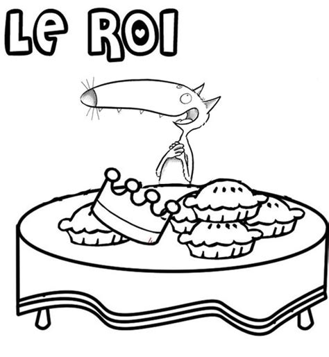 Loup Auzou Galette Roi Coloriage Loup Loup Roi