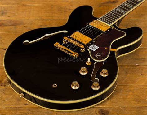 Epiphone Sheraton Ii Pro Ebony Peach Guitars