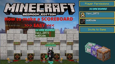 How To Create A SCOREBOARD LEADER BOARD Minecraft Bedrock Edition