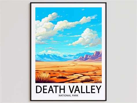 Death Valley Travel Poster Death Valley Print National Park - Etsy