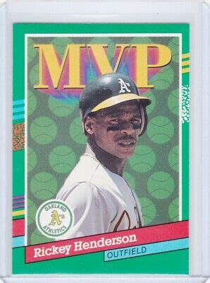 Donruss Rickey Henderson Mvp Oakland A S Ebay