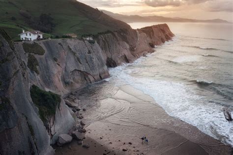 Premium Photo Coast Landscape Of Famous Flysch In Zumaia At Sunset