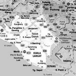 Map of Kuala Langat indicating Mukim Telok Panglima Garang | Download Scientific Diagram