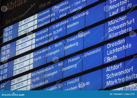 Timetable in Train Station of Deutsche Bahn Stock Image - Image of ...