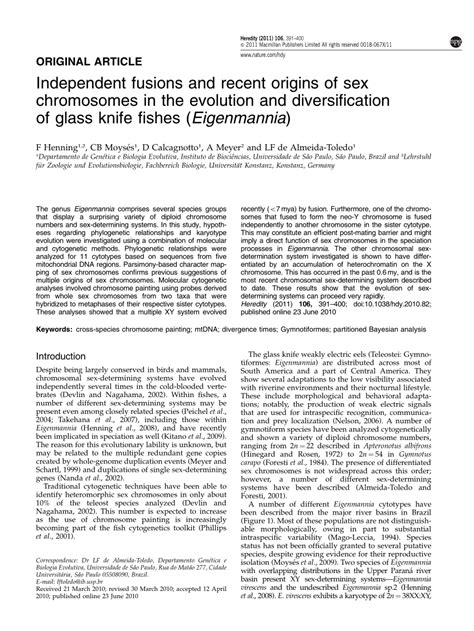 PDF Independent Fusions And Recent Origins Of Sex Chromosomes In The