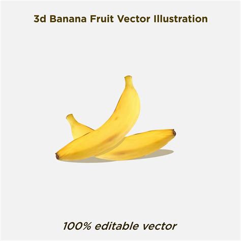 3d Illustration Vectorielle De Banane Fruit 6226253 Art Vectoriel Chez