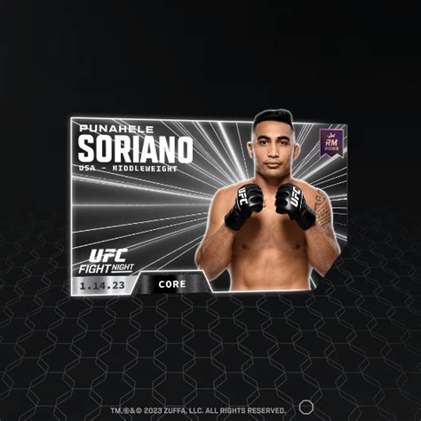 Punahele Soriano Ufc Fight Night Set Core Nft For Sale