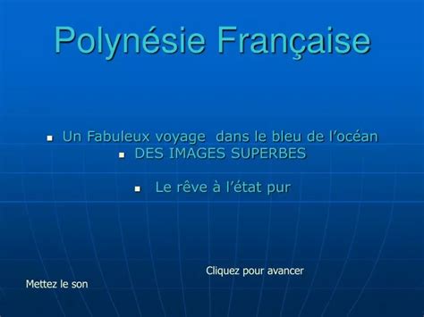 PPT Polynésie Française PowerPoint Presentation free download ID