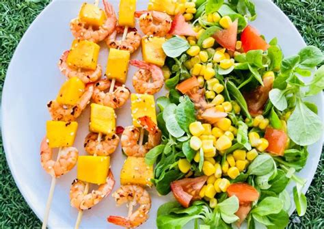 Recipe Delicious Brochettes Mangue Et Crevettes Rubymen