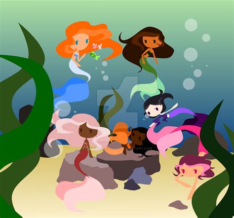 Mermaid Group By Grace Likes Cake On Deviantart