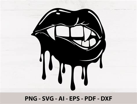 Halloween Vampire Lips Svg Drip Svg Spooky Svg Trick Or Treat Svg Ghost Svg Png Sublimation