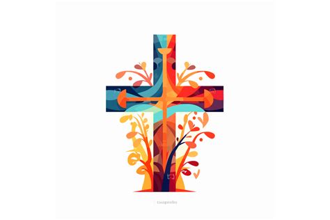 SVG Christian Cross Isolated Vector Illu Graphic by LofiAnimations ...