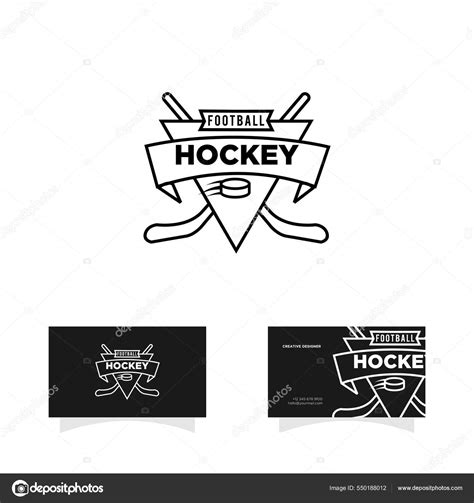 Hockey Ice Team Logo Icon Design Illustration Stock Vector Image By