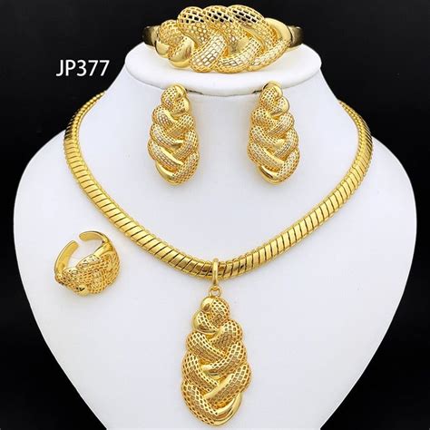 Fashion Jewelry Italian Gold Plated Jewelry Set Necklace And Earring