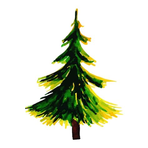 Free Vector | Watercolor christmas tree