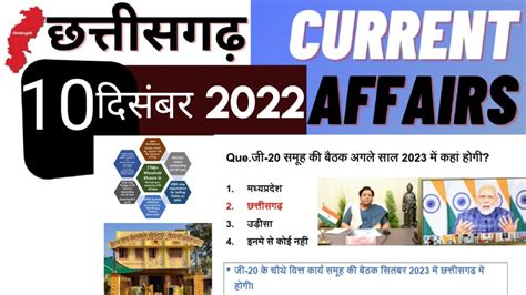 Chhattisgarh Current Affairs 10 December 2022 Daily Cg Current Affairs