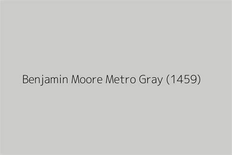 Benjamin Moore Metro Gray Color Hex Code