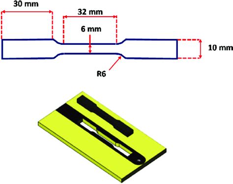 The Tensile Sample Dimensions Download Scientific Diagram