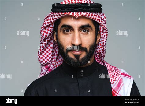 Handsome Arab Middle Eastern Saudi Arabian Man With Traditional Saudi