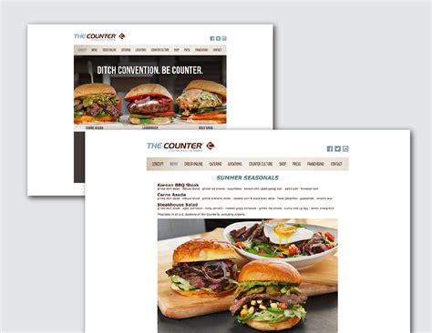 The Counter Burger Website Redesign