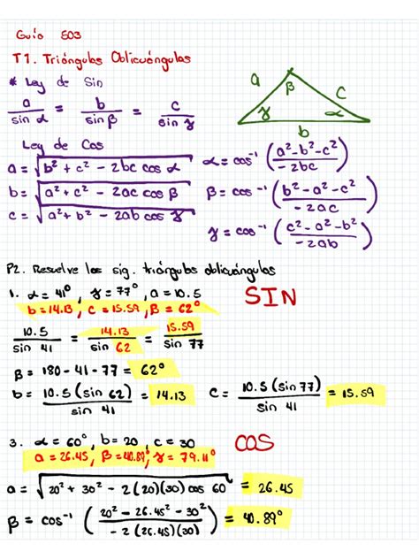 Guía De Trigonometría Pdf